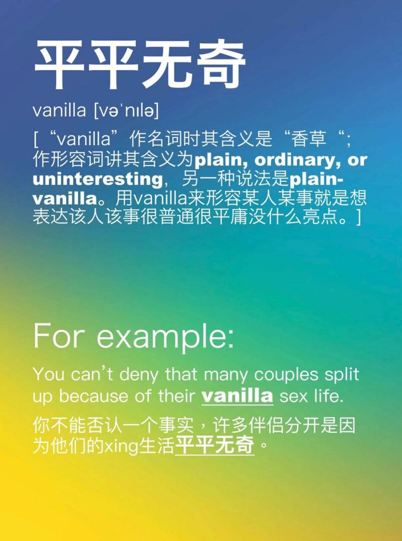 老外老说vanilla 是什么意思的相关图片